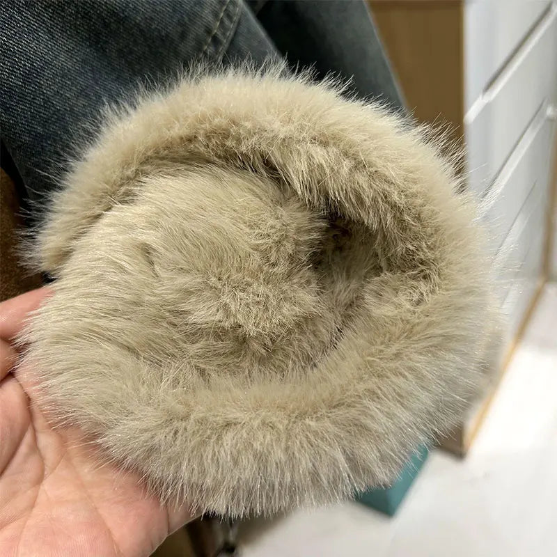 Winter Denim Splicing Big Lapel Warm Jackets Woman Single Breasted Long Sleeve Shearling Coat Lady Street Thicken Outerwear Coat