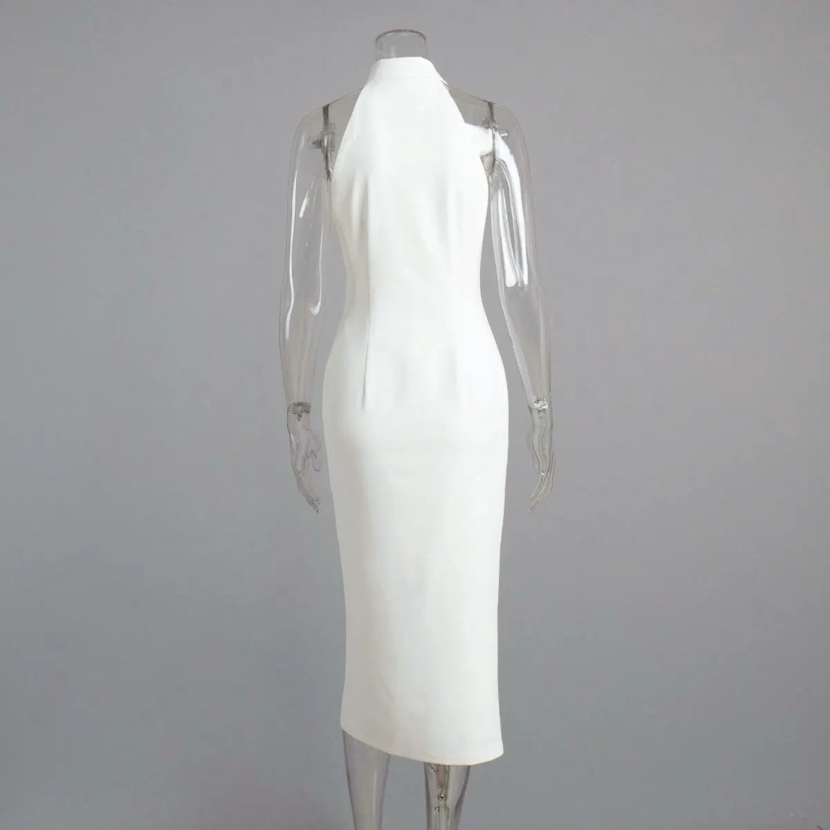 Spring Fashion Slit Long Dresses Women Solid Lapel Sleeveless Knee Length Dress Summer High Waist Single Breasted Casual Dress