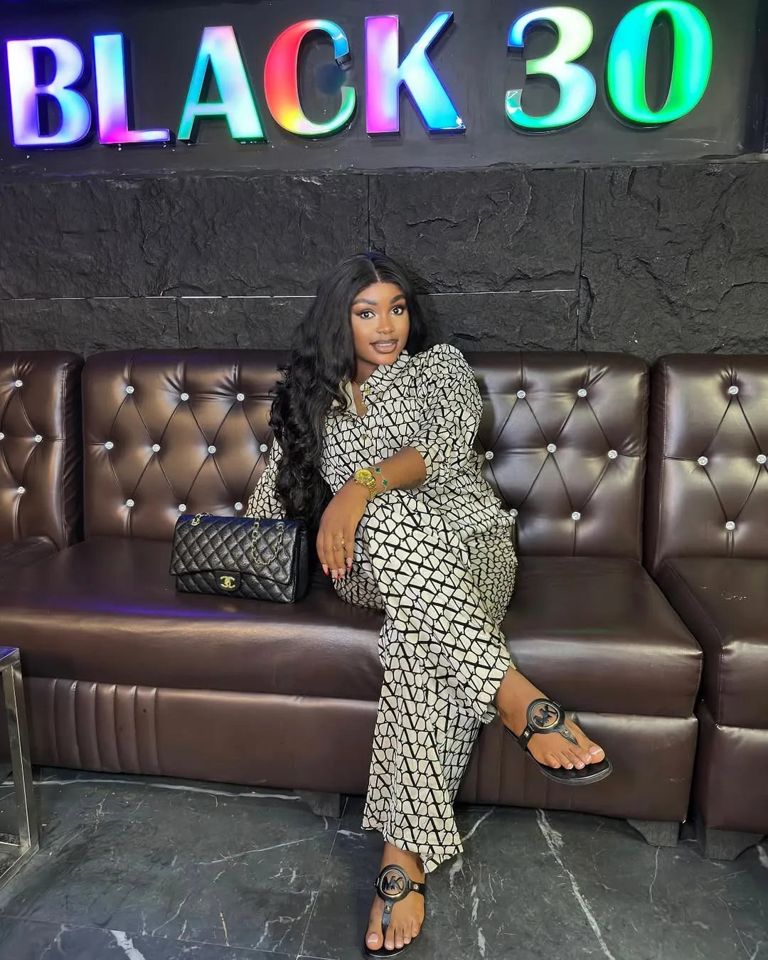 Spring Fashion Printing Two Piece Set Spring Women Long Sleeves Lapel Shirt+High Waist Loose Wide Leg Pants Autumn Female Outfit